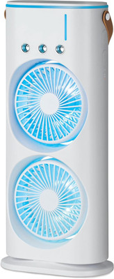 Bestor Personal Air Cooler – USB Powered, RGB Light, Double Cooling Pad Cooling Pad(White)