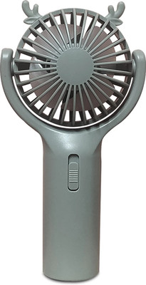 Symbelle Portable USB Hand Fan – Mini Rechargeable Desk Fan with 180° Rotatable Head | DD8057 Rechargeable Fan, USB Fan(Grey)