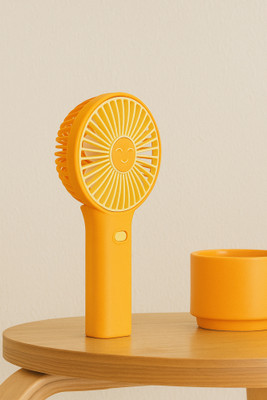 WOYR Premium Quality 3 Speed Rechargeable Portable Mini Fan with stand and cable Portable Mini Rechargeable Fan Rechargeable Fan(Orange)
