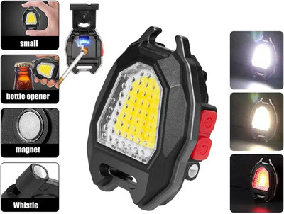 Hiwaga Keychain LED Flashlights, Rechargeable Flashlights with Lighter Triangular Shaped Emergency&Camping Flashlight with Ciggrate Lighter Cigarette Lighter, USB Flash Drive, Led Light(Black)