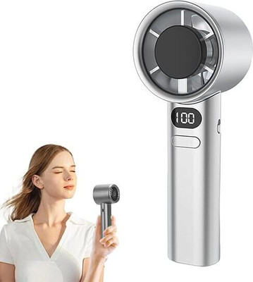 ETN Portable Digital Handheld Cooling Fan for camping ,Handheld fan M-11 USB Fan(Silver)