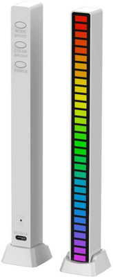 RHONNIUM USB Voice-Activated Rhythm Recognition Light Car Atmosphere Lamp USB Voice-Activated Rhythm Recognition Light Car Atmosphere Lamp-X33 Led Light(RGB)