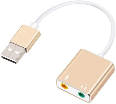 VOOCME Enterprise USB Audio Adapter Compatible with Windows, , macOS, Linux, PS4, PS5. Card Reader(External Sound Card with 3.5mm Headphone and Microphone)