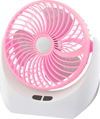 JY SUPER Cordless Comfort Portable Rechargeable Fan with 4-Hour Battery & Study Light 1880 Pnk msdf USB Fan(Pink)