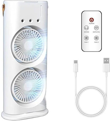 ENMORA Double Ended Mist Spray Fan USB Desktop with Water xza8 Double Ended Mist Spray Fan USB Desktop with Water sxz8 USB Fan(Multicolor)