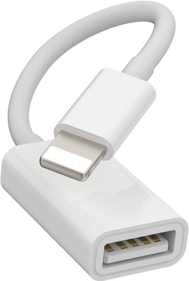 VOOCME Litning Male To Usb Female Adapter Otg Data Sync Cable Litning to USB Camera Adapter Converter, USB 3.0 OTG Cable for i-Phon/i-Pad USB Cable(White)