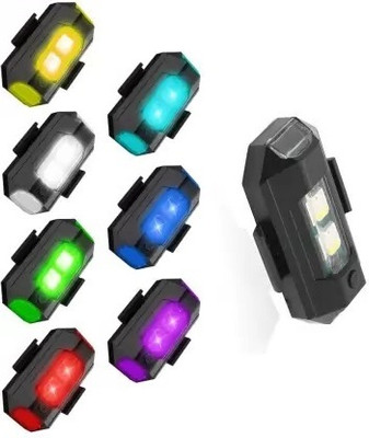 NKPR LED Light 7 Colors + Flashing Modes for Drone Helmets Bike Aircraft Light 35 Drone led Light 035 Led Light(Black)