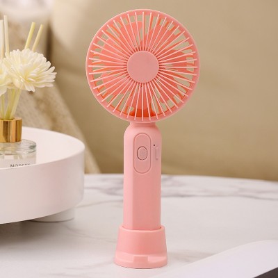 TG S9 (RECHARGEABLE PORTABLE USB FAN) With Mobile Stand, 800mAh Battery S9 USB Fan(Pink)