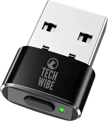 TECHWIBE Autoclicker Mouse Jiggler & Auto Clicker 2-in-1 Undetectable USB Device USB Mouse(Black)