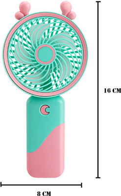 TG Rechargeable Mini Cute Handheld USB Fan(Light Blue)