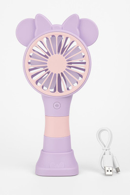 EMERALD GLOBAL USB Rechargeable Handheld Mini Fan –Portable Personal Fan with Stand & USB Cable Cute Portable Handheld Mini Fans, USB Rechargeable Personal Fan for Women Rechargeable Fan, USB Fan(Purple)