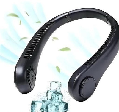 My Online Shoppy Portable USB Rechargeable Neck Fan NF1MOS4 USB Fan(Black)