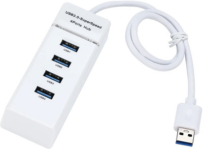 Fangtooth 303 4 Port USB HUB Super Speed 3.0 Portable USB Hub(White)