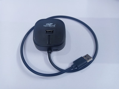 TERABYTE 4 Port USB HUB 3.0 High-Speed Dock Portable Data Compatible for USB Any Device TB 4120 USB Hub(Black)