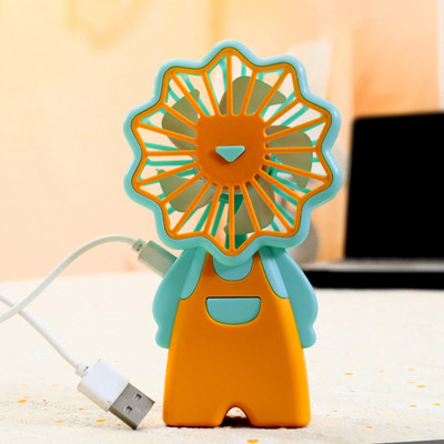 Felinar Rechargeable Mini USB Fan Cute Handheld USB Fan(Orange)