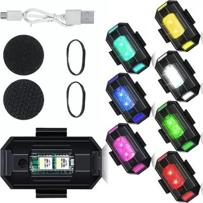 NKPR LED Light 7 Colors + Flashing Modes for Drone Helmets Bike Aircraft Light 16 Drone led Light 016 Led Light(Black)
