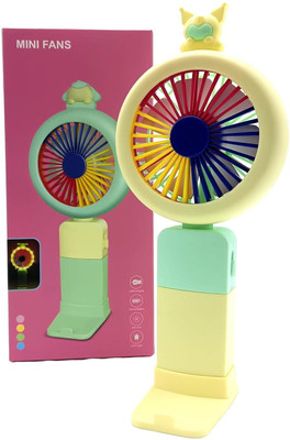 GL Plus L F-01 3-Speed, Mini Handheld Fan ,USB Rechargeable USB Fan(Yellow)
