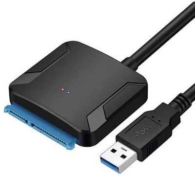 RuhZa USB 3.0 to SATA Cable Converter Adapter 2.5/3.5 Inch Hard Drive Disk HDD SSD, BLU-RAY DVD USB Cable(Black)