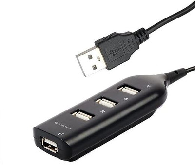WiredCom 4 Port USB 2.0 HUB 4 Port USB 2.0 HUB USB Hub(Black)