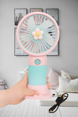 Wonderwhimzy Mini Portable Fan Rechargeable USB Handheld Fan Mini Portable Fan Rechargeable FANCYMINIFAN USB Fan(Multicolor)