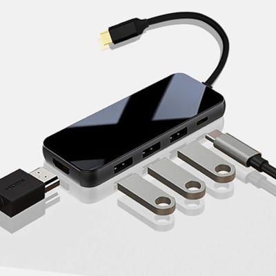 Kinsound KINSOUND-7 IN 1 USB HUB 7 IN 1 USB Hub(Black)