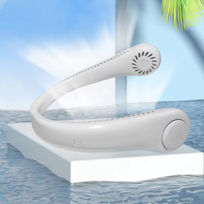 VOLTegIC Adjustable 3 Speed Silent Neck Cooler NF-03 Rechargeable Fan, USB Fan(White)