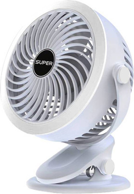 Sampri Rechargeable Lighting & 4-hours Battery Backup Small Pocket, Cooling Mini Hand 3 Speed USB Fan(White, Black)
