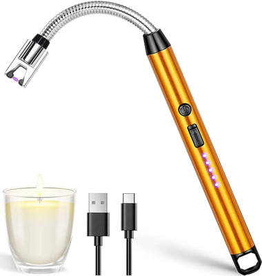 JYORESHA Flameless Windproof USB lighter 360deg Flexible Neck Arc lighter Electric Lighter for Candles Rechargeable Electric Gas Lighter/Plasma Lighter USB Hub(Multicolor)