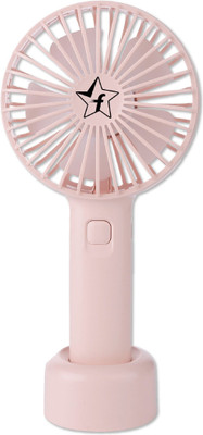 Wrixty 7631-RECHARGEABLE PORTABLE USB FAN- 2000mAh Battery Mini USB Fan(Pink)