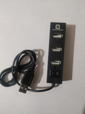 DEVBHOOMI QHU -210 QUANTRON DB - QUH-210 4 PORT USB HUB 2.0 HIGH SPEED BLACK. USB Hub(Black)