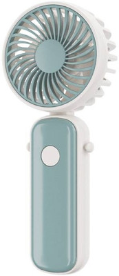 MICROBOTS Mini Portable Handheld Fan with Rechargeable Battery (Green) Mini Portable Fan Rechargeable USB Handheld Fan Mini Portable Fan Rechargeable Rechargeable Fan(Green)