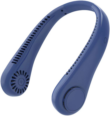 Cubonic Battery Operate Personal, Leafless, Rechargeable, Headphone Design , 3 Speeds Portable Neck Fan , Hands Free Bladeless Fan Rechargeable Fan(Dark Blue)