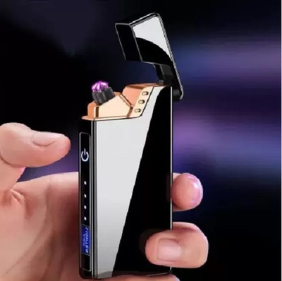 RHONNIUM USB Rechargeable Lighter - for Fire/Cigarettes & Outdoor/Indoor REL-07 Cigarette Lighter(Black)