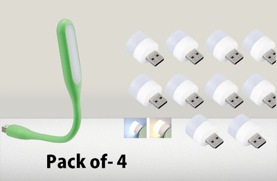 BZILO USB MINI BULB LIGHT WITH CONNECT ALL MOBILE WALL CHARGER(PACK OF 12) Led Light 12 Laptop Accessory(Multicolor)