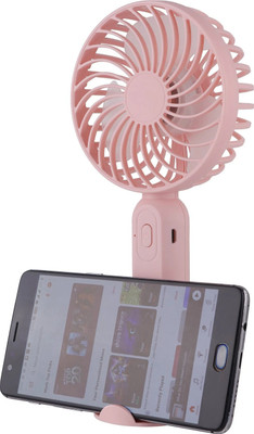 KEDARI S9 (RECHARGEABLE PORTABLE USB FAN) 800mAh Battery High Speed Mini Fan S9 Rechargeable Fan(Pink)