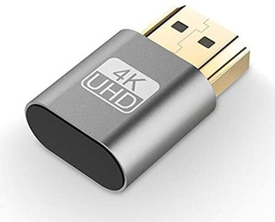 RuhZa Headless4K HDMI DDC EDID Dummy Plug EDID Display Emulator HDMI Display Adapter 1.4 DDC EDID Dummy Plug HDMI Connector(Golden)