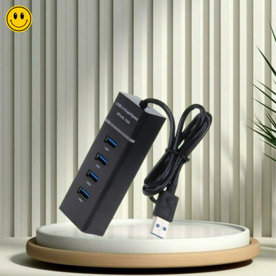 FRONY 4 in 1 USB Hub Multiport Adapter with Fast Data Transfer Speed for PC/LaptopW5 4 in 1 USB Hub Multiport Adapter with Fast Data Transfer Speed for PC/LaptopW5 USB Hub(Black)