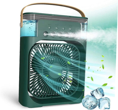 RECTITUDE High Quality Ac Mini Cooler Fan for Room Cooling Fan for Home Water Cooler Mini Ac Humidifier Purifier Flat Squeeze, Speed USB Fan(Green)