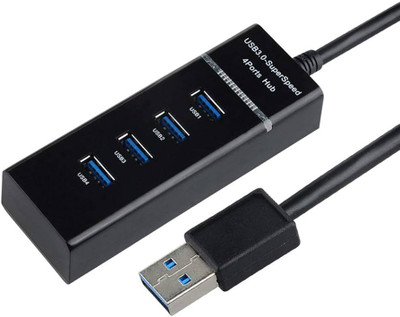 4uonly USB HUB 4 PART SuperSpeed Portable Mini-Hub Powered MKO13 USB HUB 4 PART SuperSpeed Portable Mini-Hub Powered NMK13 USB Hub(Black)
