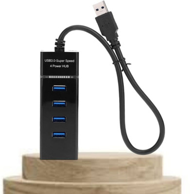 GUGGU USB Hub 4 IN 1 Multiport Adapter with 5000 MBPS Data Transfer Speed for PC S3 USB Hub 4 IN 1 Multiport Adapter with 5000 MBPS Data Transfer Speed for PC G3 USB Hub(Black)