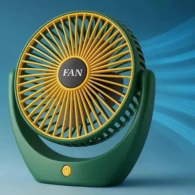 Tazomi Mini USB Charging Desktop Fan Multi-Angle Air Delivery Three Speeds Quiet Table Mini Portable Battery Operated USB Fan(Dark Green 02)