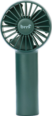 Brrf Pocket Fan | Inbuilt Battery 2000 mAh Handheld , 3 Speeds, USB Rechargeable | Upto 12 Hours Running On Single Charge, Carry It Anywhere USB Fan(Green)