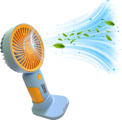 MM telecom Premium Quality Rechargeable Portable Mini Fan with 3 Speeds|Small Fan USB Rechargeable Fan 5 Rechargeable Fan(Orange)