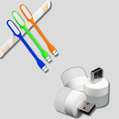 RPMSD usb led flexible and mini bulb combo usb led flexible & mini usb bulb combo Led Light(White)