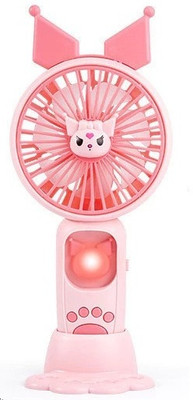 WTG S087 Mini Portable Hand Fan USB Rechargeable - Powerful with Mobile Stand Hand-Held Fan USB Fan(Multicolor-3)