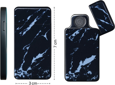 AERALUX Slim and Smart Lighter – Voice, Blow, Shake & Knock Activated USB Rechargeable Pocket Lighter(Black Marble)