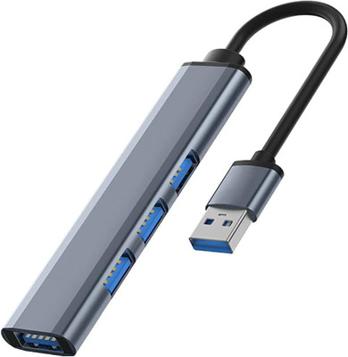 Henture Aluminium USB Hub Compatible for PC, MacBook, Mobile 3.0 USB Hub 3.0 USB Hub(3.0 USB)