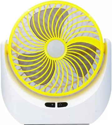 Mahiway JY Super 1880 Rechargeable Desk Fan with LED Light MW-JY-1880-01 USB Fan(White)