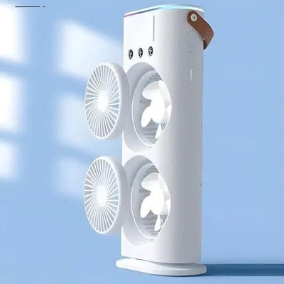 4uonly Double Ended Mist Spray Fan USB Mini Desktop with Water swq11 Double Ended Mist Spray Fan USB Mini Desktop with Water nml11 USB Fan(Multicolor)