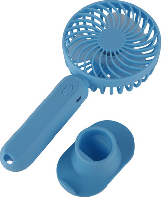 TG S9 (PORTABLE RECHARGEABLE USB FAN) 3 Speed Mode High Speed with 1200mAh Battery S9 Mobile Stand USB Fan(Blue)